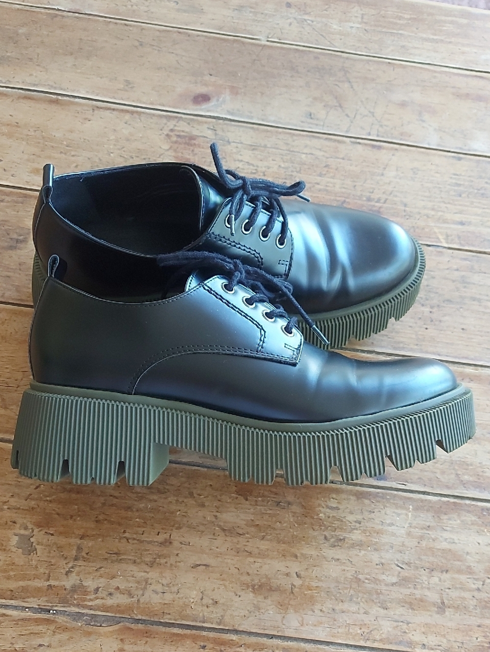 Black Lace-Up Casual Shoes by Catwalk